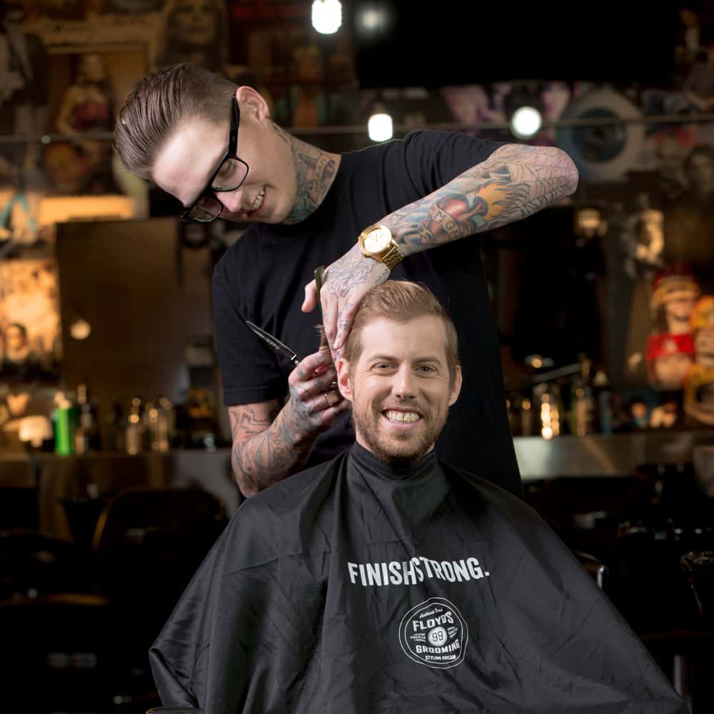 Andrew McMahon Getting Haircut