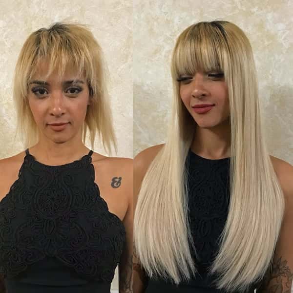 Hairtalk extensions before and after
