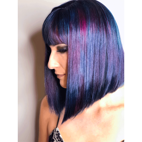 color melt, hair color technique, vibrant color