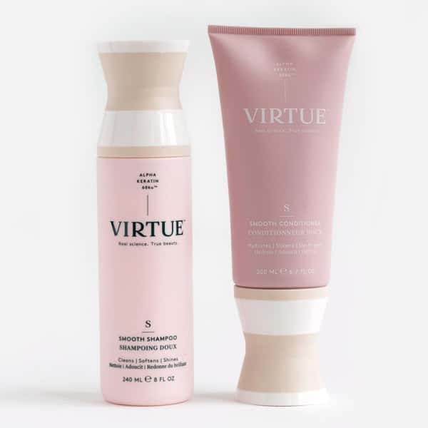 Virtue Smooth Shampoo And Conditioner De-Frizz Soothes Locks Out Humidity Color Safe