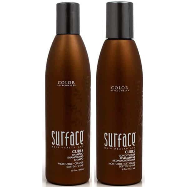 Surface Curls Shampoo & Conditioner Cocoa Butter Babassu Seed Oil Curls Curly Hair Waves Textured Hair