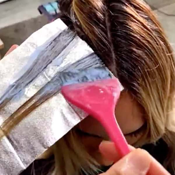 foilayage balayage and foil tips for covering gray and preventing spotty blonde color or foils slipping lo wheeler davis kenra professional