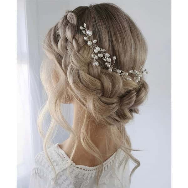 semi halo braid how to tutorial @cathughesxo moroccanoil styling bridal hair trends