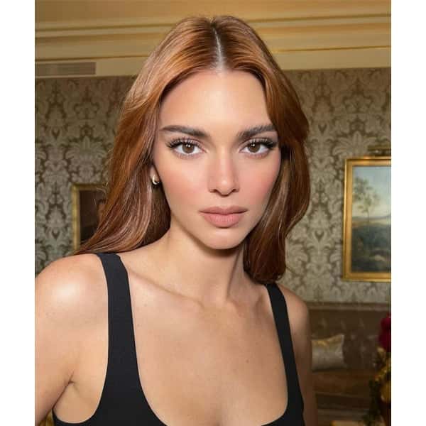 celebrity red hair ginger hair color trends spring 2022 kendall jenner