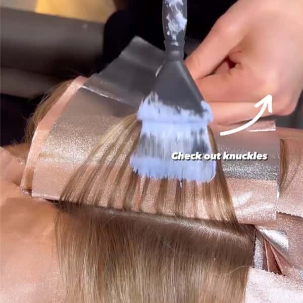 foil highlighted blonde without root tapping moroccanoil gareth williams foil tension blonding tips