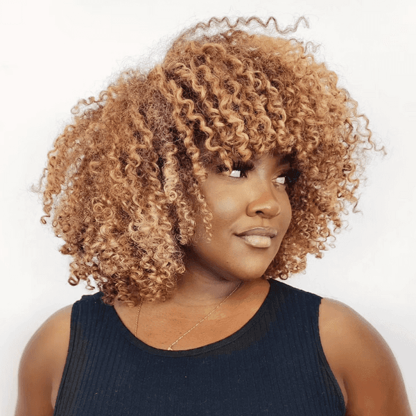 matrix balayage curly hair
