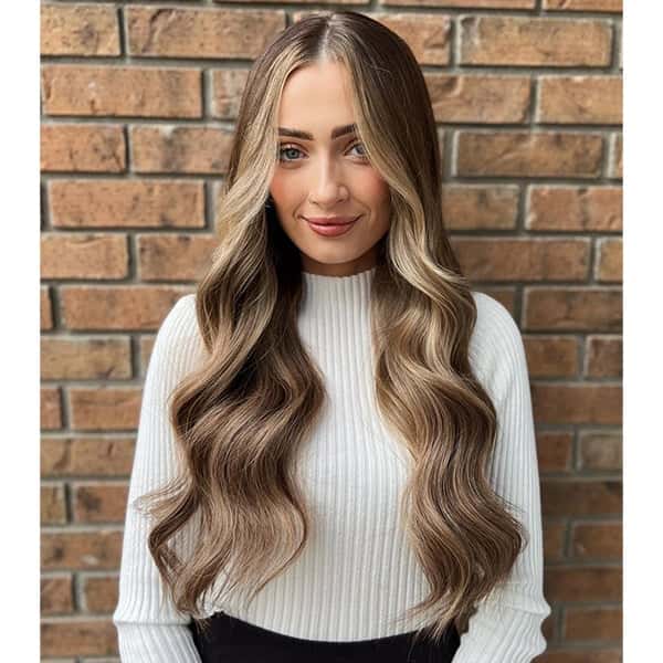 how to formulate a smoky mushroom bronde balayage with hotheads new premium weft extensions jesse ray