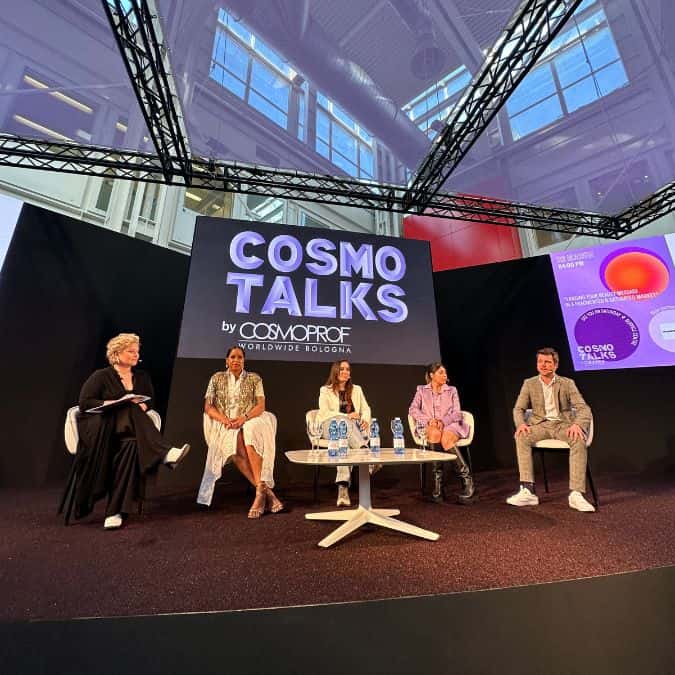 BTC's Founder & Creative Director led a Cosmo Talks session with industry disruptors at Cosmoprof Worldwide Bologna 2024