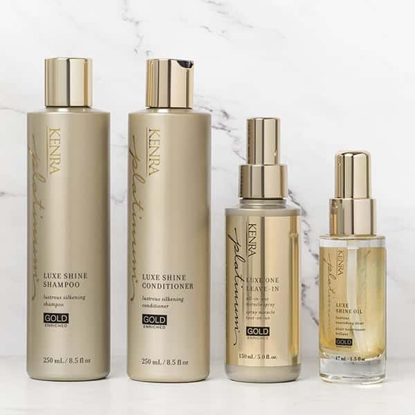 luxe shine collection kenra professional shampoo conditioner oil leave-in