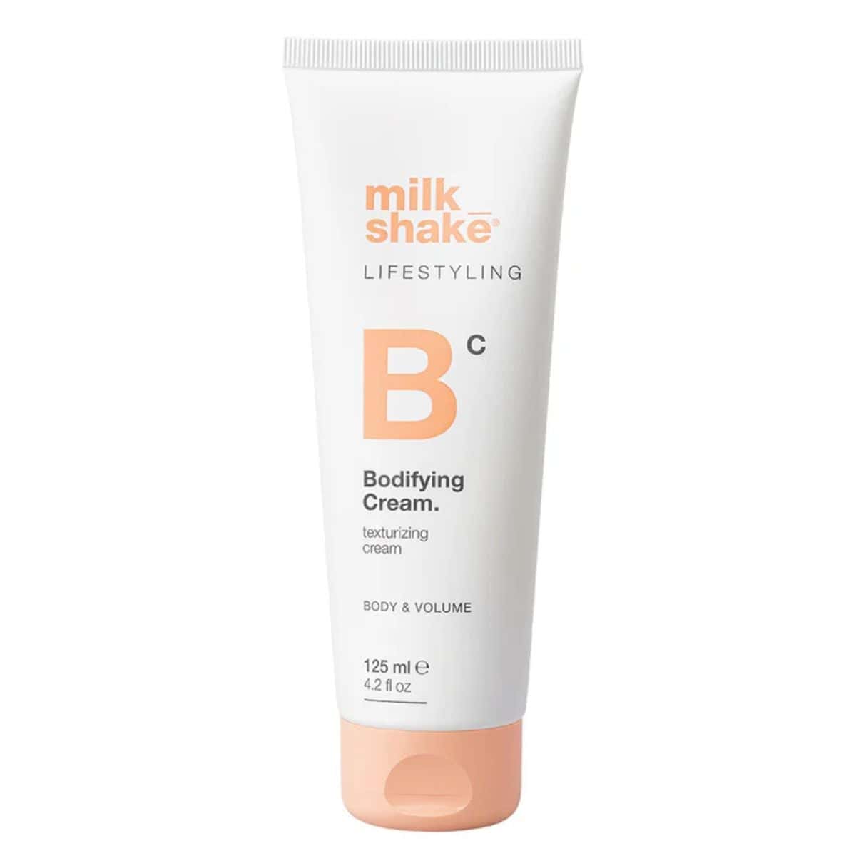 Milk_Shake Lifestyling B.C Bodifying Cream in a squeeze tube, a texturizing cream designed to add body and volume to the hair.