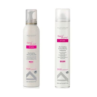 Illuminating Mousse From Alfaparf Milano and Illuminating Volumizing Extra Strong Hold Hairspray From Alfaparf Milano