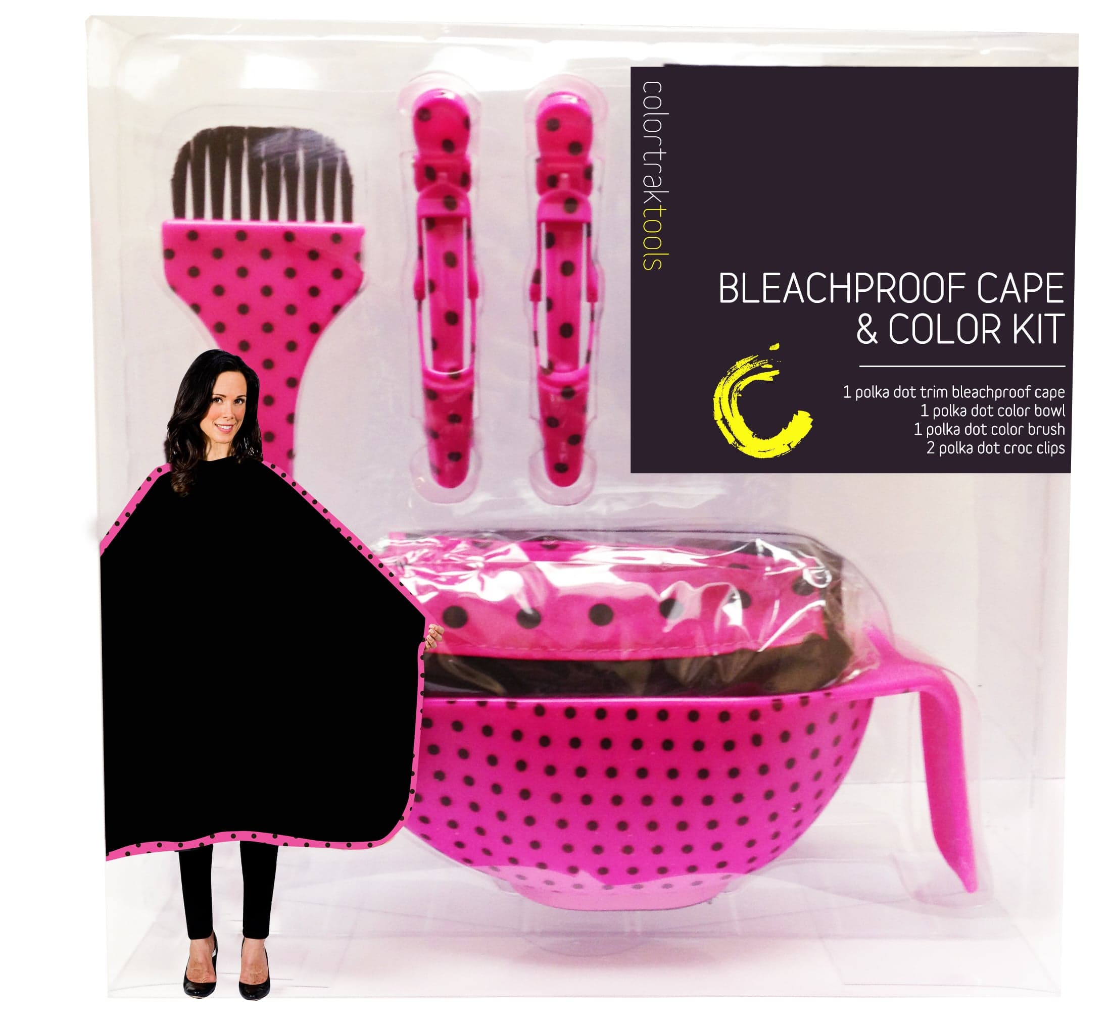 Polka Dot Bleachproof  Cape and Color Kit From Colortrak
