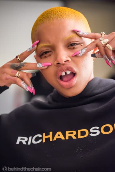 Jeremy Scott SS18 
Hair by Eugene Souleiman for Wella Professionals
Nails by Miss Pop for CND 