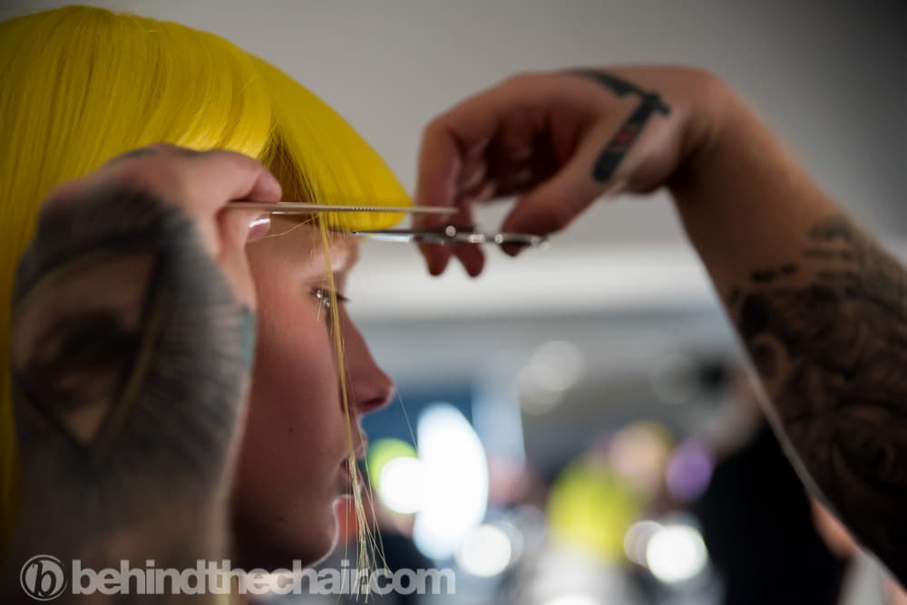 Jeremy Scott FW18 Hair by Eugene Souleiman for Wella Professionals and Nails by essie
