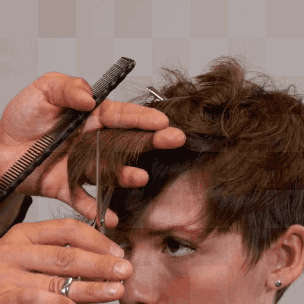 point cutting, short hair, haircut