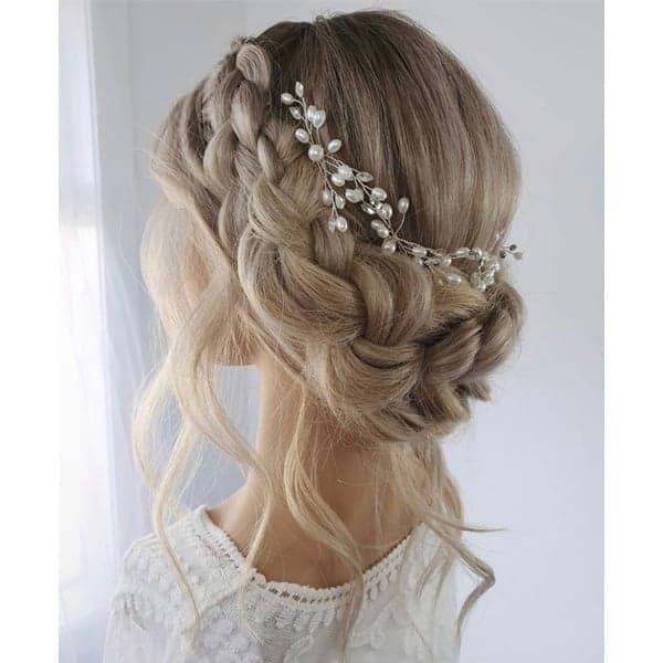 semi halo braid how to tutorial @cathughesxo moroccanoil styling bridal hair trends