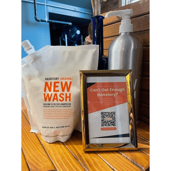 Hairstory products sold in salon