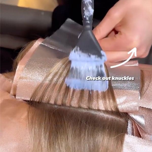 foil highlighted blonde without root tapping moroccanoil gareth williams foil tension blonding tips