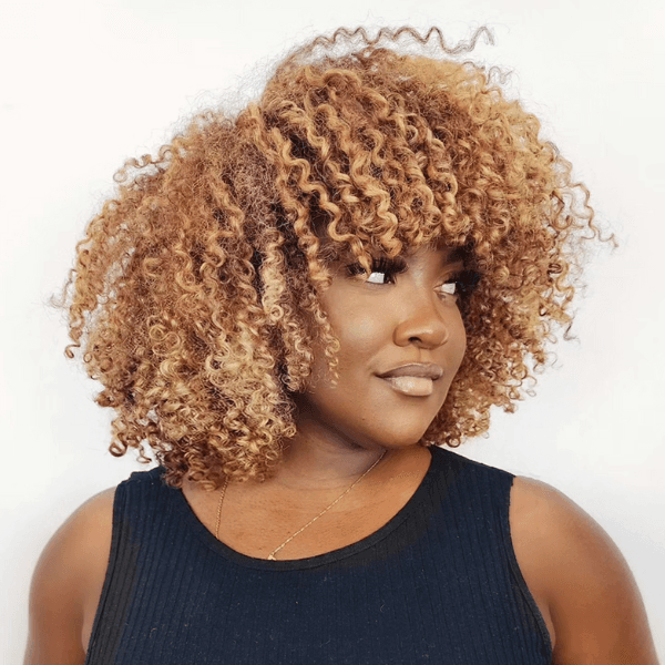matrix balayage curly hair