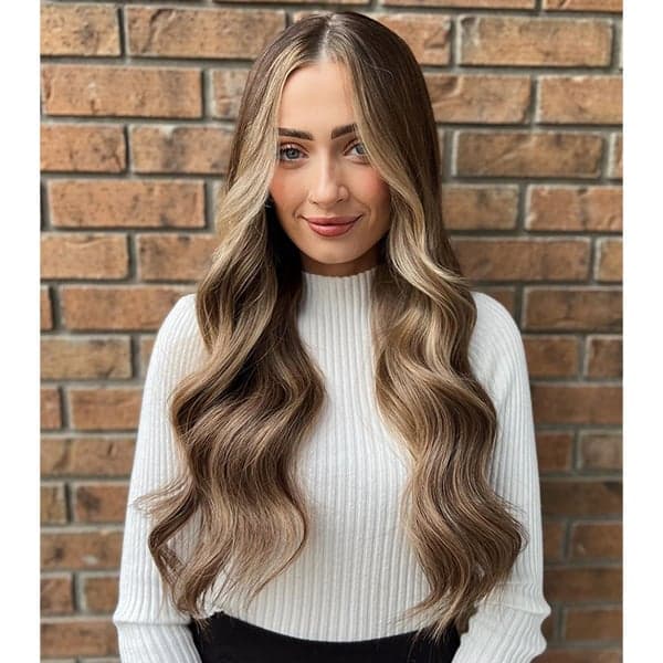 how to formulate a smoky mushroom bronde balayage with hotheads new premium weft extensions jesse ray