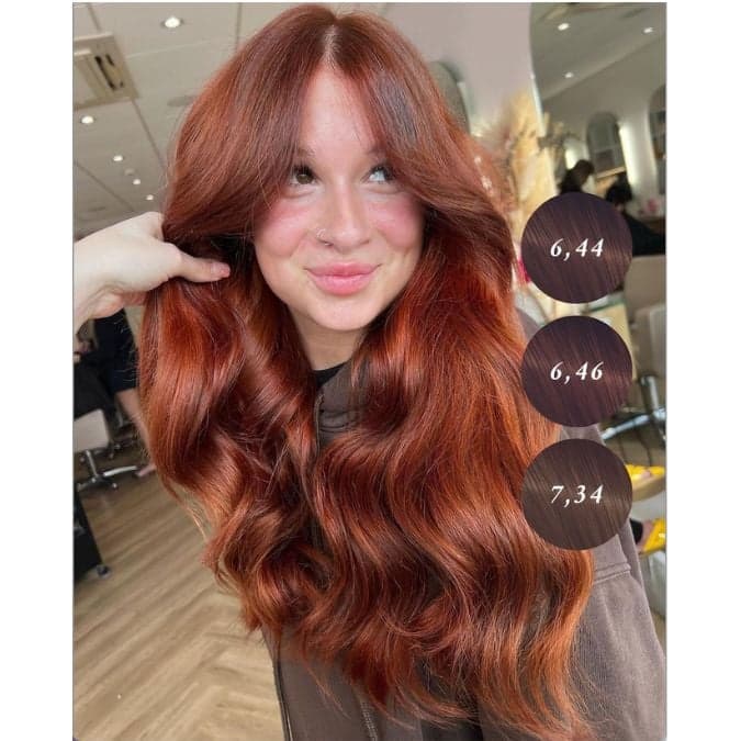 Cherry brown hair, luxury golden blonde hair, chocolate brown hair color, warm autumn hair shades, Davines hair color formulas, fall 2024 hair color trends, rich warm hues hair inspiration, golden blonde Pinterest hair trend, autumn-inspired hair colors, salon-ready warm hair transformations