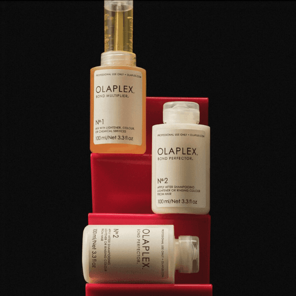 bottles of olaplex hair treatments