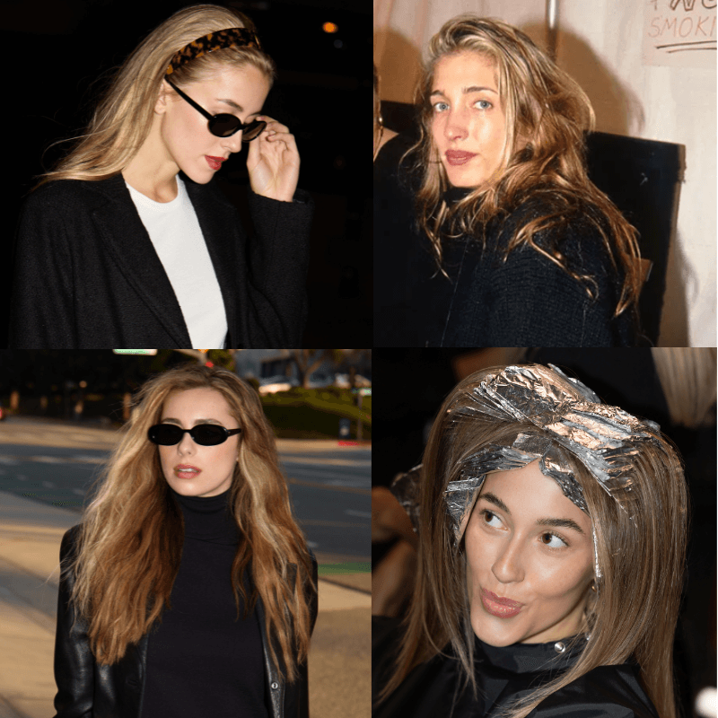 Carolyn Bessette-Kennedy–inspired blonde with sleek, quiet luxury styling and minimal ’90s polish.