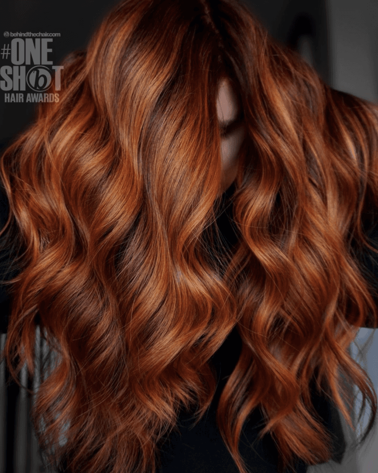 Reds winner entry by hairstylist @_watchmepaint for the 2022 #ONESHOT Hair Awards Hot Shot