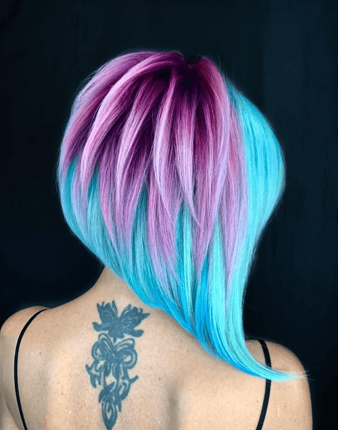 Bob/Lob winner entry by hairstylist @gerilynghaisarzadeh for the 2022 #ONESHOT Hair Awards Hot Shot