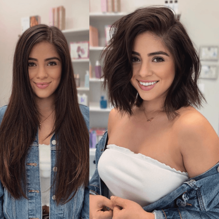 Cut Transformation winner entry by hairstylist @glamourby_melissa for the 2021 #ONESHOT Hair Awards Hot Shot