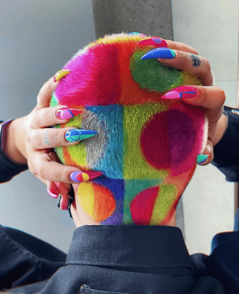 Unconventional Color winner entry by hairstylist @joyful.hair for the 2022 #ONESHOT Hair Awards Hot Shot