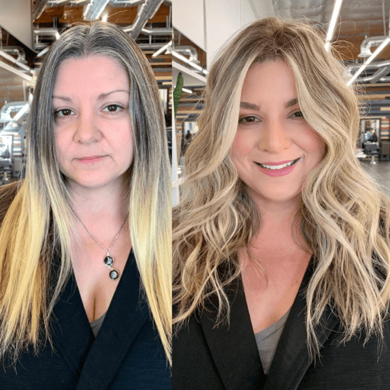 Overall Transformation winner entry by hairstylist @jmalonehair for the 2019 #ONESHOT Hair Awards Hot Shot