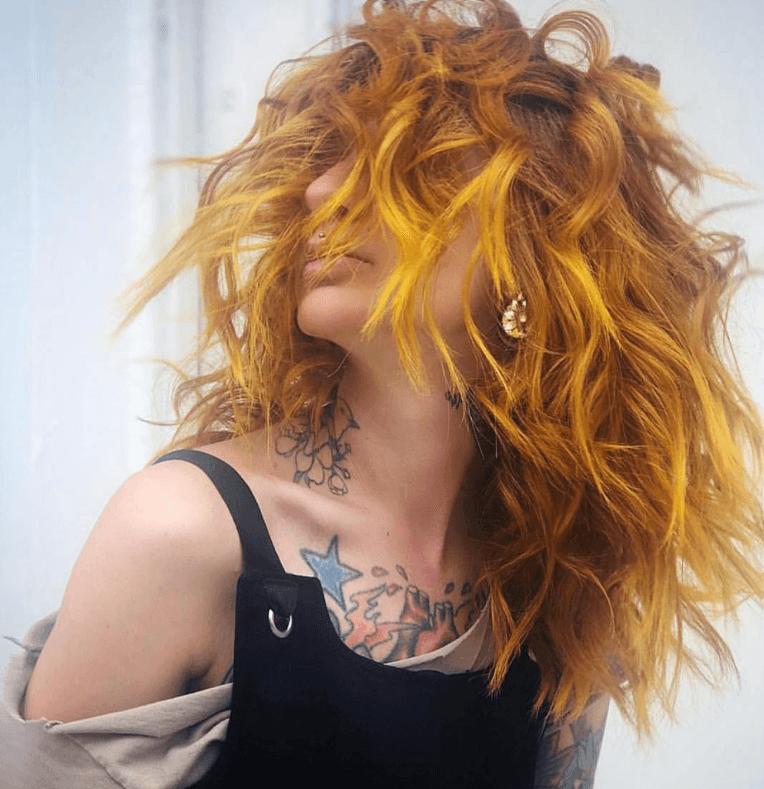 Shag/Mullet winner entry by hairstylist @caitlintyczka for the 2019 #ONESHOT Hair Awards Hot Shot