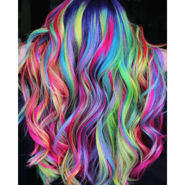 Vibrant winner entry by hairstylist @makeupbyfrances for the 2017 #ONESHOT Hair Awards Hot Shot