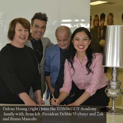 Dalena Hoang, Debbie Webster and Zak and Bruno Mascolo from TONI&GUY