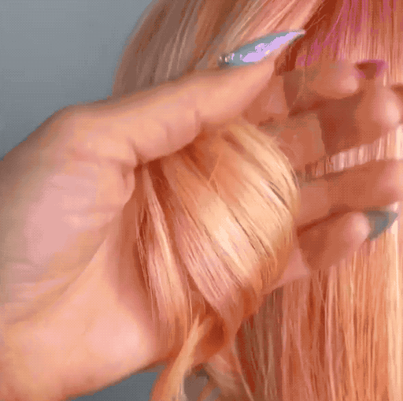 @katkolors waving technique using the CHI Lava on fashion colors
