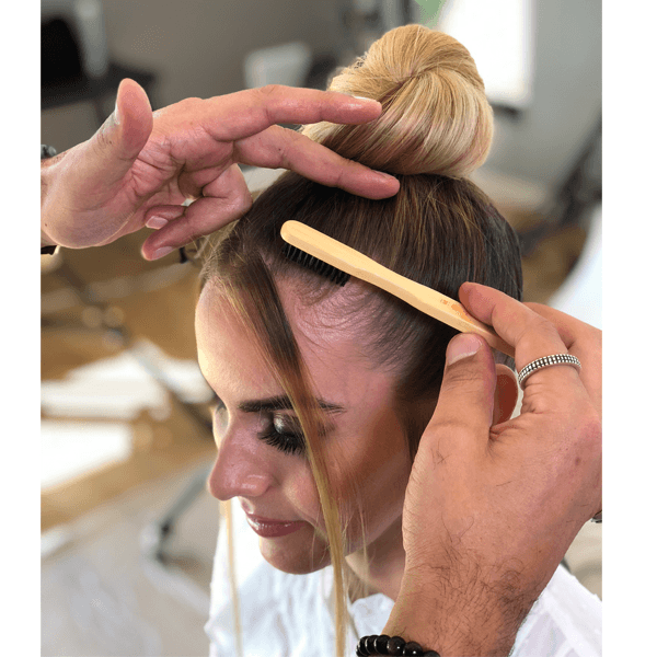Styling Half Upstyle Sleek Bun Waves How To Richard Mannah Joico