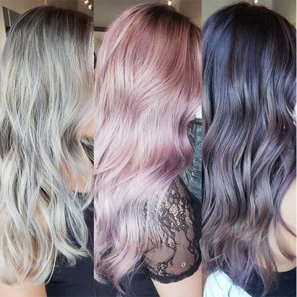 Ashy Brunette Pink Purple Hair Transformation Tressa Watercolors Intense Shampoo Color Depositing Michelle Yan @hairbymichelleee
