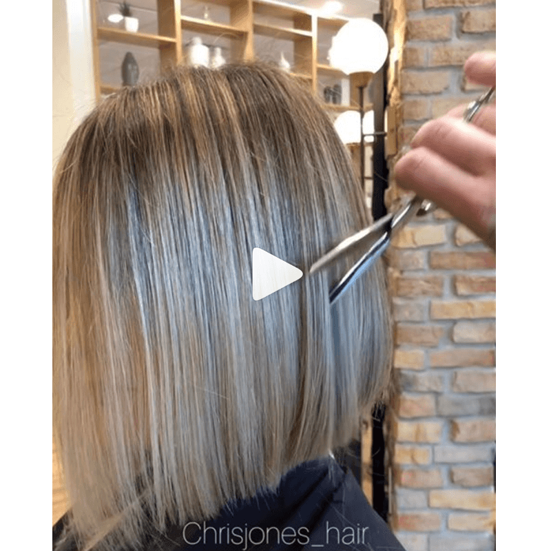 Chris Jones Bob Lob Cutting Tips Instagram Videos ARC Scissors Soft Blunt Bob @chrisjones_hair