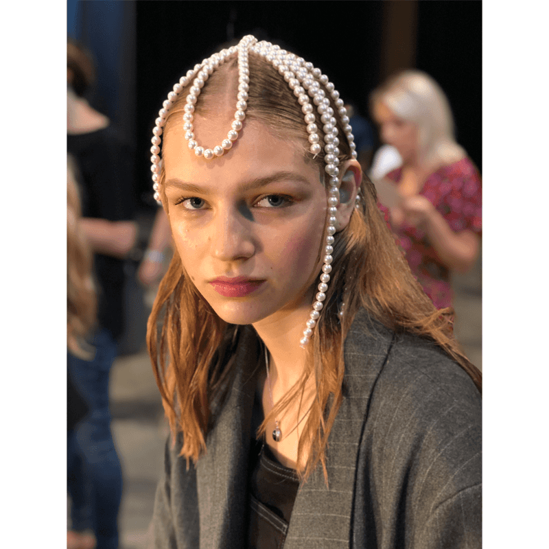 New York Fashion Week Hair Model Trend Hair Accessories Clips Pearls Embellishments Flowers