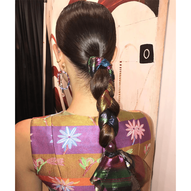 New York Fashion Week Hair Model Trend Braided Ponytails