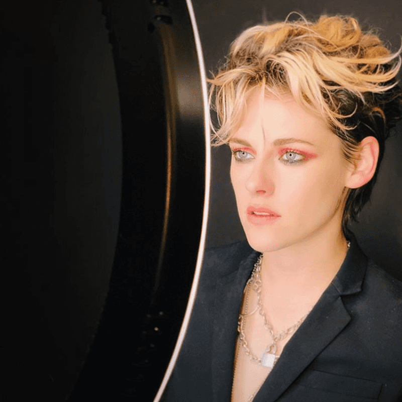 Kristen Stewart Blonde Rooty Short Hair 80s Mullet Haircut Adir Abergel @hairbyadir