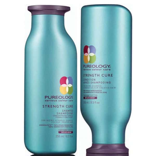 Pureology Strength Cure Shampoo Conditioner Damaged Colored Hair Sulfate Free Repairs Fortifies