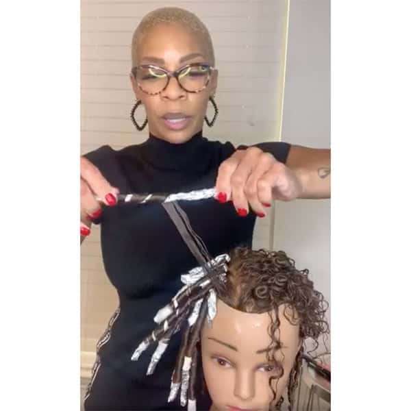 JCPenney Salon The Salon By InStyle Facebook Live Bantu Knots Foil Rods Comb Twist Set Setting Techniques Natural Hair Curly Curls Textured Texture