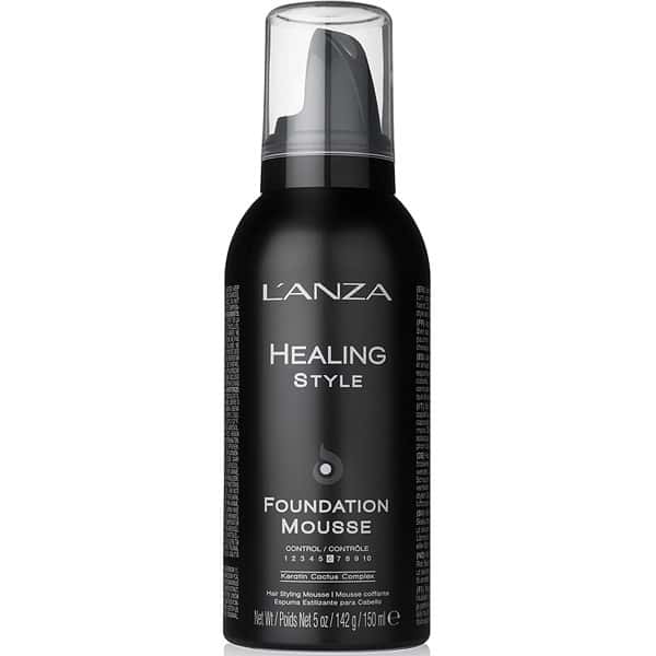 L'ANZA Healing Haircare Healing Style Foundation Mousse Strong Hold Prevent Frizz Long Lasting Curly Hair Curls Waves Wavy Hair