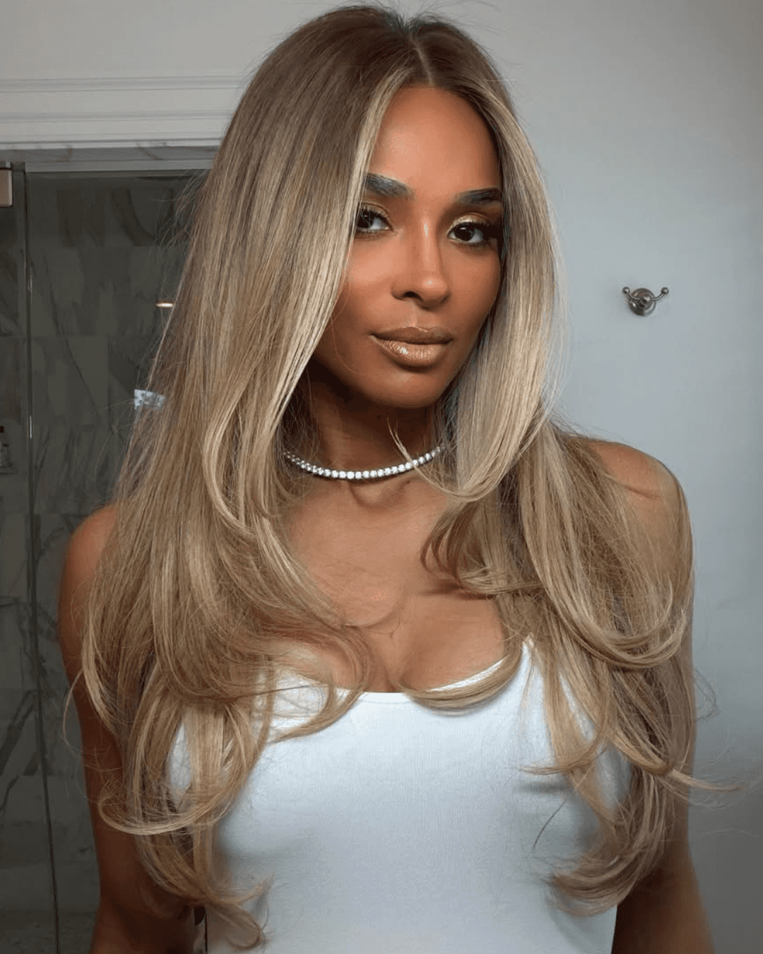 ciara with brown butter highights Ciara, color by @iamdavontae Photo Credit Instagram via @ciara
