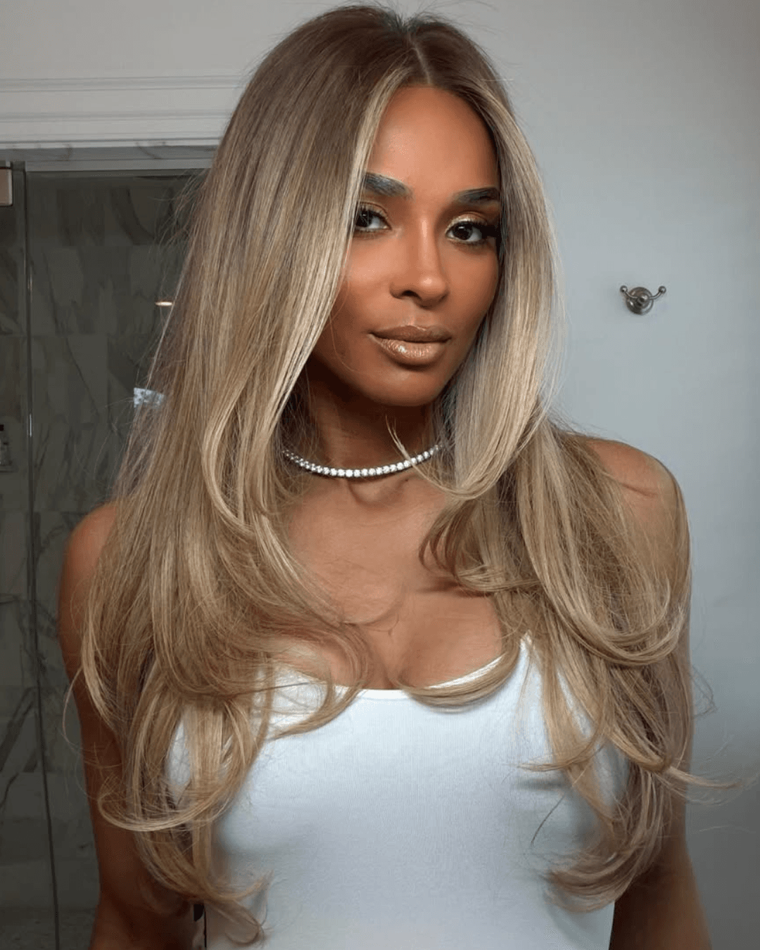 ciara with brown butter highights Ciara, color by @iamdavontae Photo Credit Instagram via @ciara