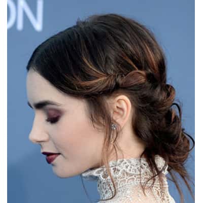 Lily Collin's Wispy Low Knot
