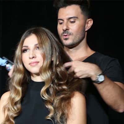 Backcomb balayage technique finished look