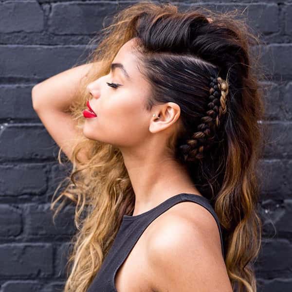 Sleek Braids + Tousled Texture Created By @naeemahlafond